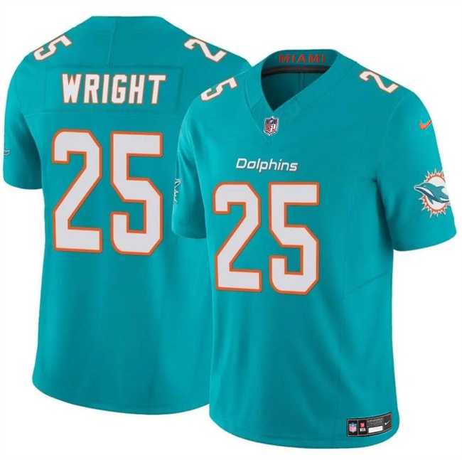 Men & Women & Youth Miami Dolphins #25 Jaylen Wright Aqua 2024 F.U.S.E Vapor Limited Football Stitched Jersey->miami dolphins->NFL Jersey